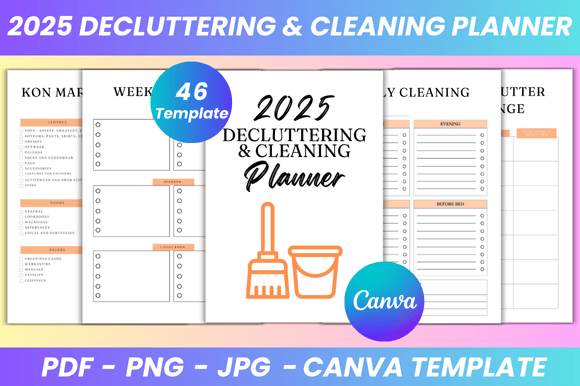 2025 Decluttering Cleaning Planner