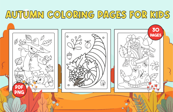 30 Autumn Coloring Pages for Kids