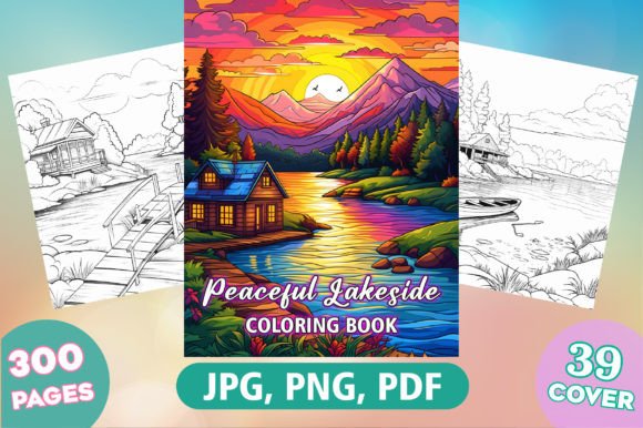 300 Peaceful Lakeside Coloring Pages Kdp: A Creative Escape for Adults