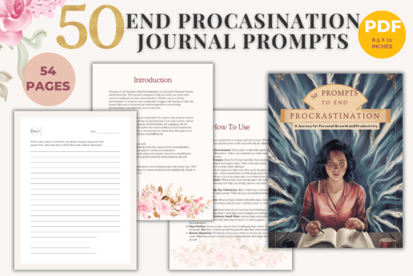 50 End Procrastination Journal Prompts: A Practical Guide to Time Management and Personal Growth