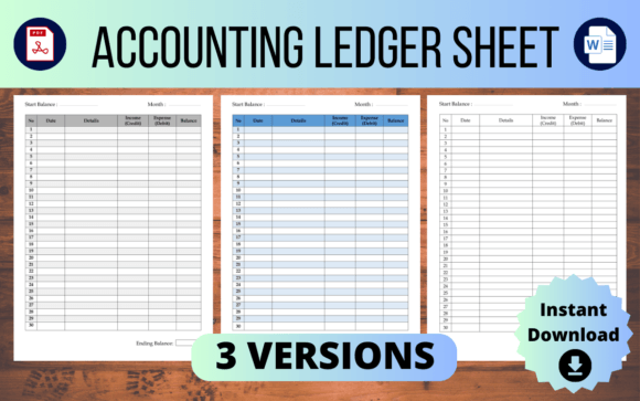 Accounting Ledger Printable Sheet for Better Financial Management