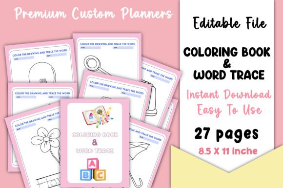 Coloring Book Word Trace for Kids KDP: A Fun and Effective Learning Tool