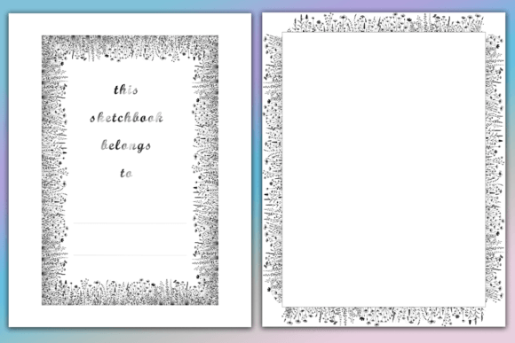 Floral Sketchbook Interior 8.5 X 11: A Botanical Haven for Artists and Nature Lovers