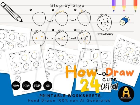 How to Draw Cute Fruits for Kids