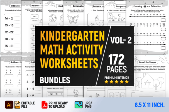 Math Activity Worksheet for Kindergartes