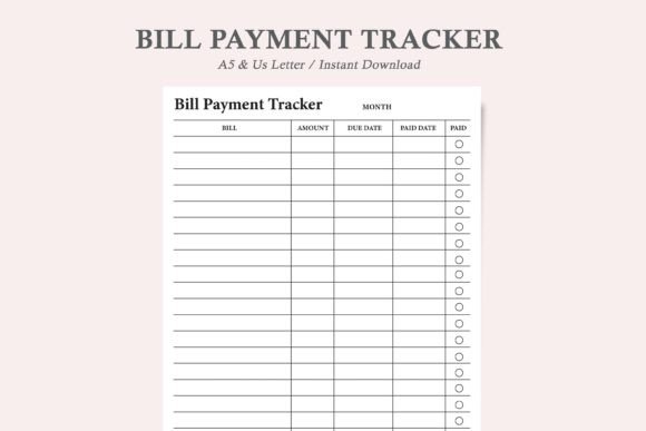 Monthly Bill Tracker: Stay on Top of Your Finances with a Simple, Effective Tool