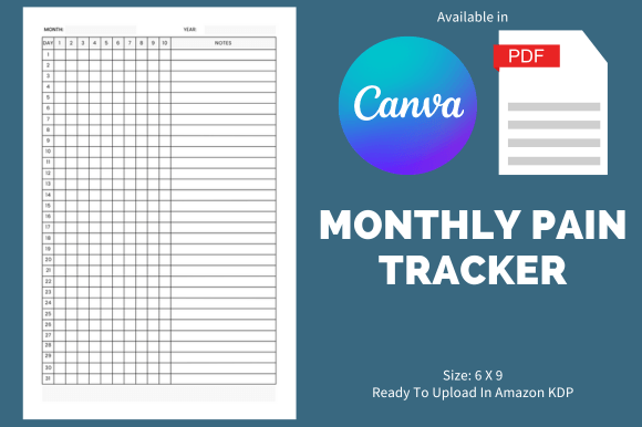 Monthly Pain Tracker - KDP Interior