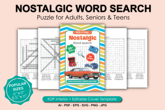 Nostalgic Word Search Puzzle for Adults: A Unique Way to Reconnect with the Past