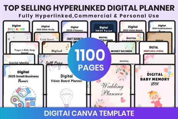 Top Selling Hyperlinked Digital Planner